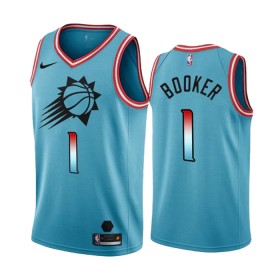 Män Phoenix Suns Tröja Devin Booker 1 Nike 2022-23 City Edition Blå Swingman
